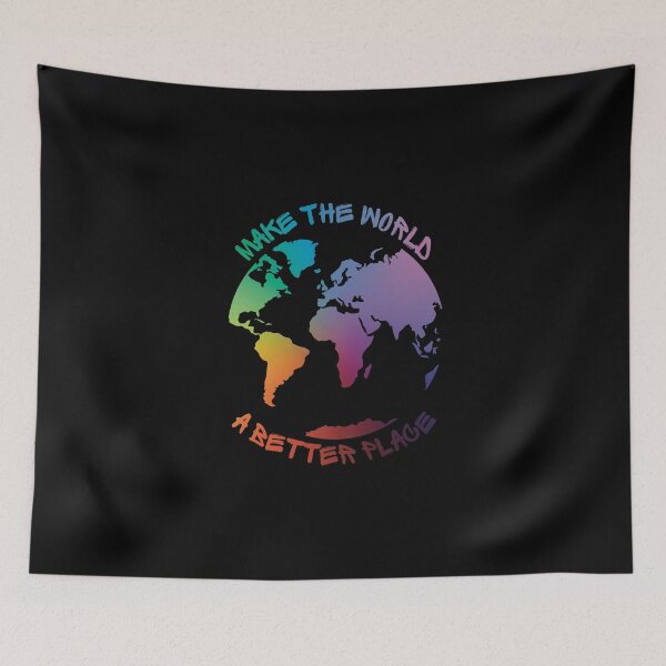 Item preview, “Make the world a better place” Rainbow  designed and sold by FrauYviDesign.