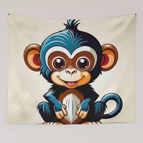Item preview, Adorable Baby Monkey Cartoon Design designed and sold by GrizzlyCollective.