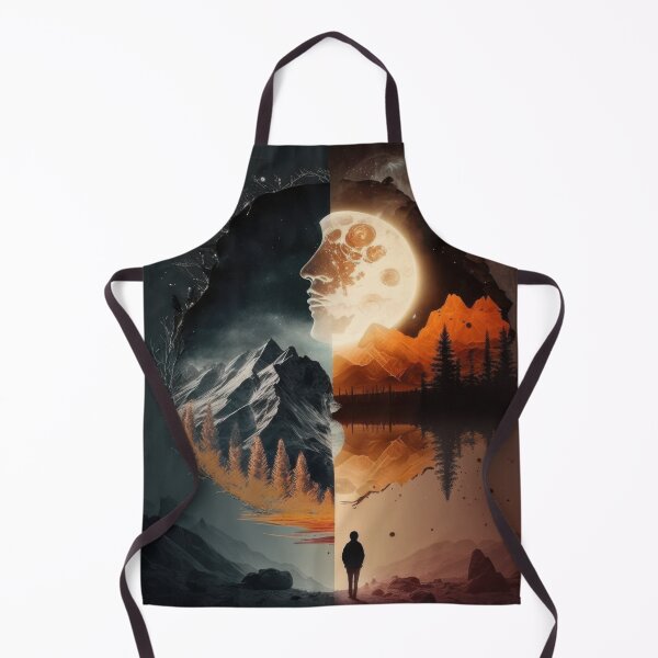 Item preview, Wanderer In The Mountains - Abstract Nature Collage Art designed and sold by wildvibe.