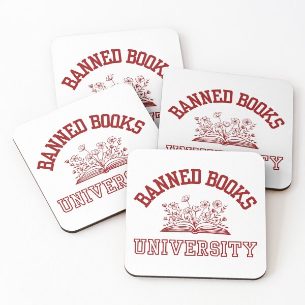 Item preview, banned books university bookish aesthetic red designed and sold by stickersxbecca.