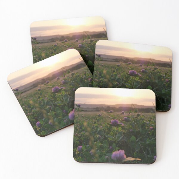 Item preview, Clover field at sunrise. How beautiful can light be? designed and sold by SabineBeckmann.