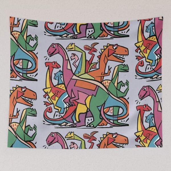 Item preview, Funny Cool Artsy Dinosaur Print Abstract Art designed and sold by Nature's Fancy.