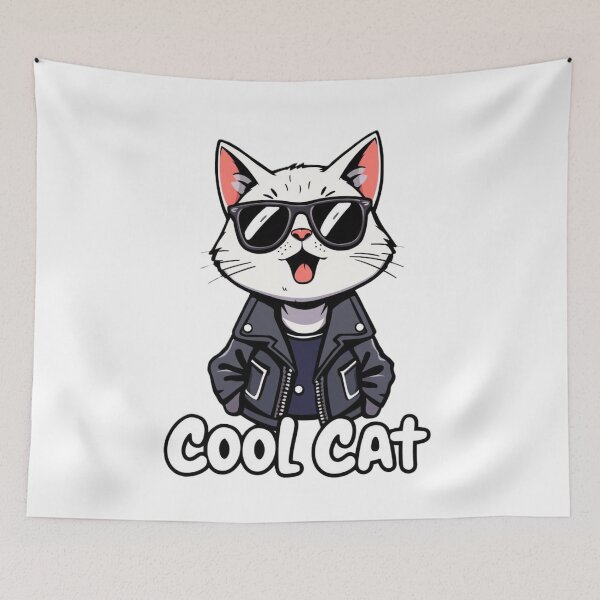 Item preview, Cool Cat: Trendy Feline Fashion” designed and sold by merve02shop.