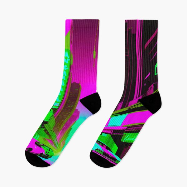 Item preview, Vibrant Neon Cityscape at Night designed and sold by GrizzlyCollective.
