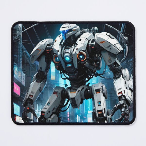 Item preview, Cityscape with Patrolling Robot designed and sold by GrizzlyCollective.
