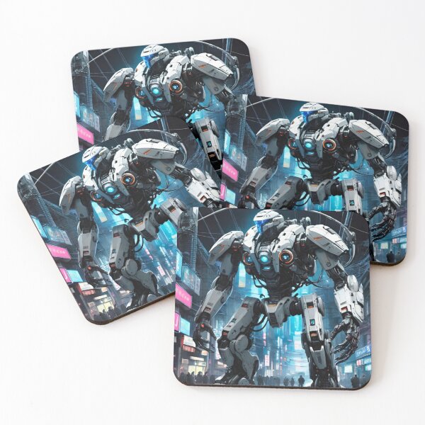 Item preview, Cityscape with Patrolling Robot designed and sold by GrizzlyCollective.
