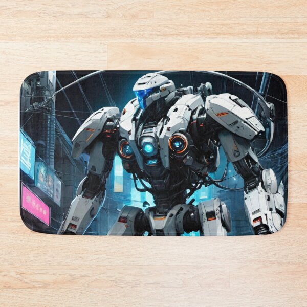 Item preview, Cityscape with Patrolling Robot designed and sold by GrizzlyCollective.
