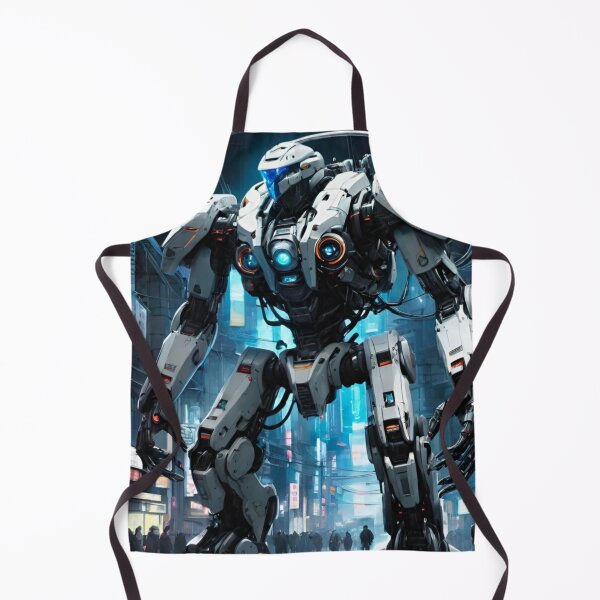Item preview, Cityscape with Patrolling Robot designed and sold by GrizzlyCollective.