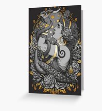 Tarjeta de felicitación Tribal Belly Dancer Witch