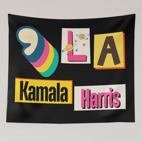 Item preview, Kamala Harris "Comma-La" colorful designed and sold by mwagie.