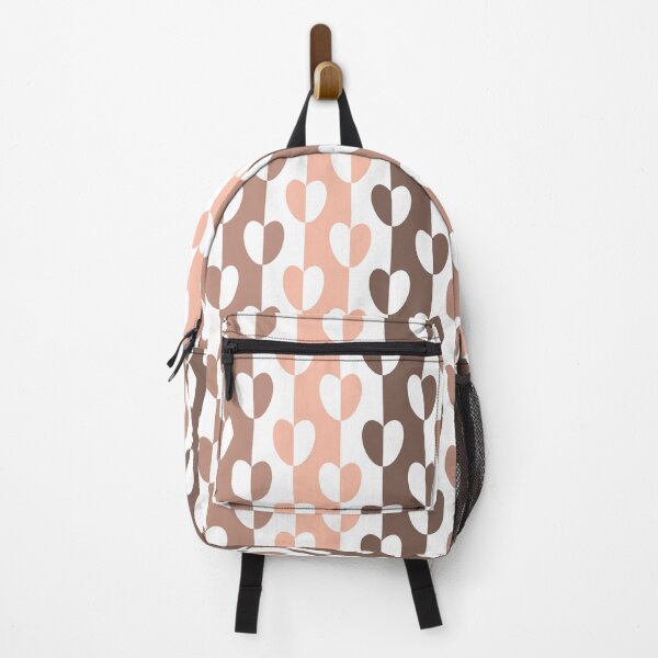 Item preview, A repeating pattern of hearts in various shades of pink and brown. designed and sold by chicterday.