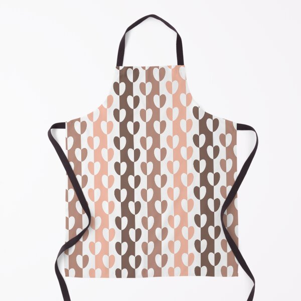 Item preview, A repeating pattern of hearts in various shades of pink and brown. designed and sold by chicterday.