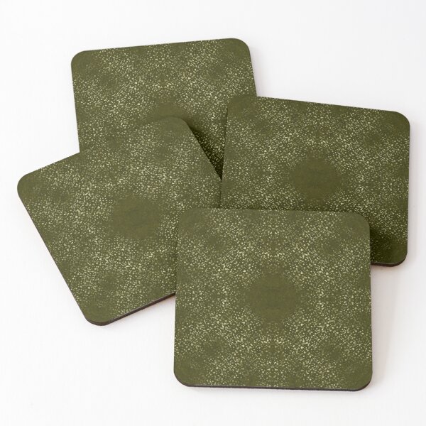 Item preview, Quantum Dots Dark Khaki Green designed and sold by Art in My Loft.