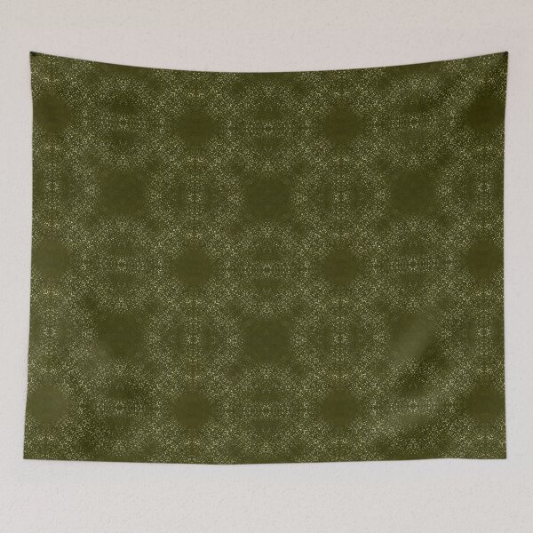 Item preview, Quantum Dots Dark Khaki Green designed and sold by Art in My Loft.