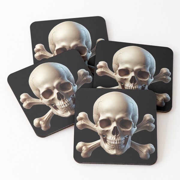 Item preview, Hyper-Realistic Skull with Crossbones 6 designed and sold by LaNadaYFundante.