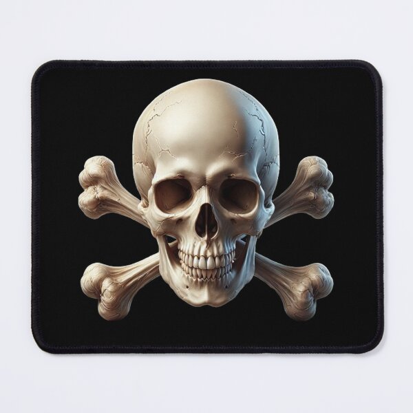 Item preview, Hyper-Realistic Skull with Crossbones 6 designed and sold by LaNadaYFundante.