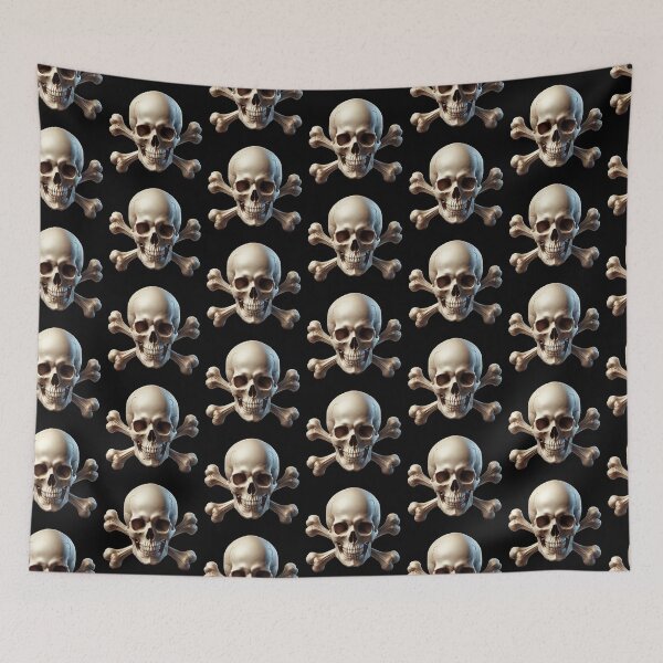 Item preview, Hyper-Realistic Skull with Crossbones 6 designed and sold by LaNadaYFundante.