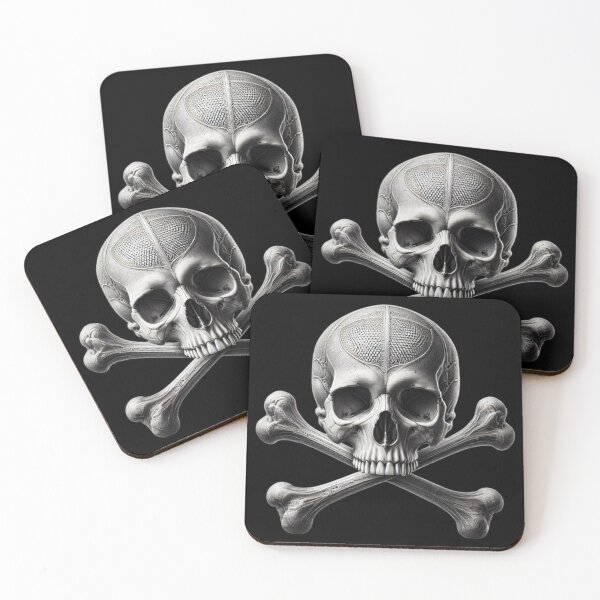 Item preview, Hyper-Realistic Skull with Crossbones 7 designed and sold by LaNadaYFundante.