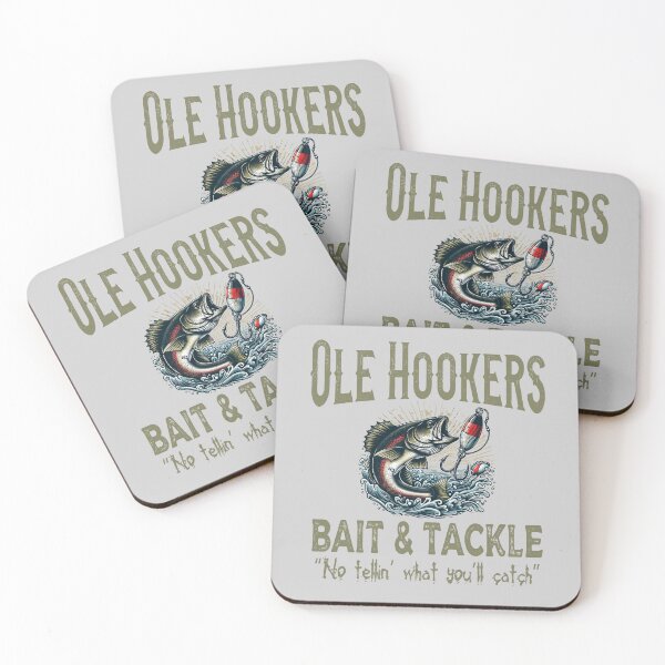 Item preview, Ole Hookers Bait and Tackle Funny Fish T-Shirt - Series 2 designed and sold by Frog Level Treasures.