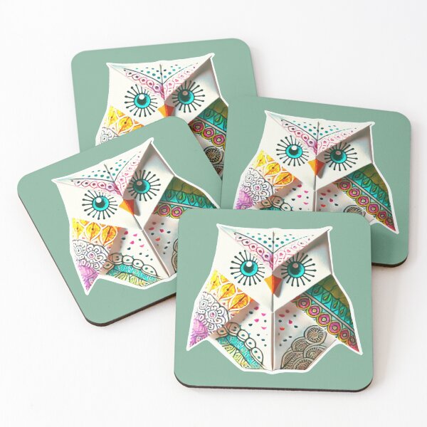 Item preview, Colorful Origami Owl with Intricate Patterns designed and sold by CritterManiaUK.