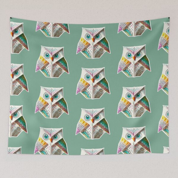 Item preview, Colorful Origami Owl with Intricate Patterns designed and sold by CritterManiaUK.