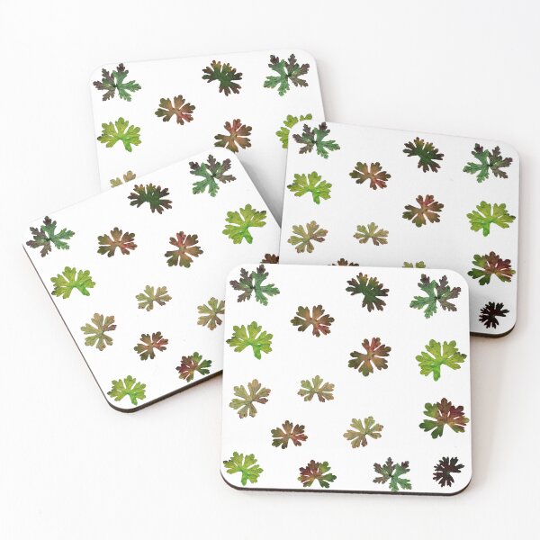 Item preview, Geranium leaves -green/brown variation designed and sold by Studio Variatio.