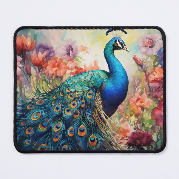 Item preview, Peacock spreading its feathers - Nature painting designed and sold by TheArtistOf2022.