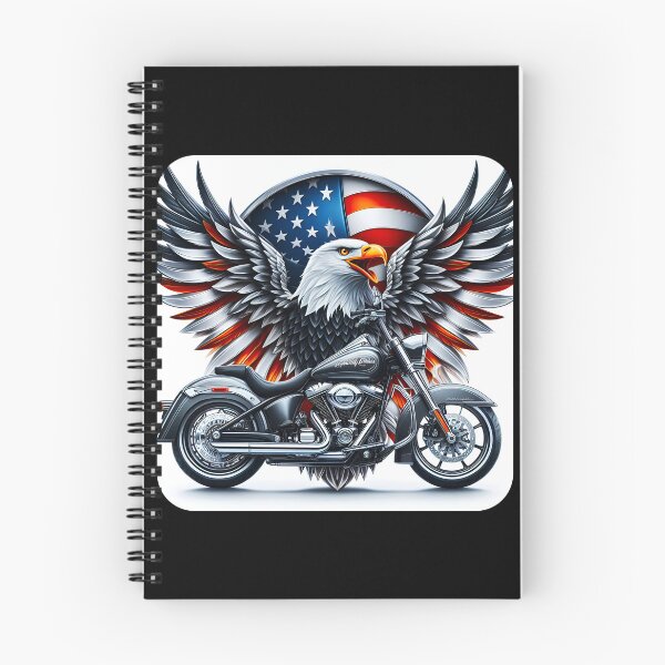 Item preview, Ride with the Bald Eagle on a Motorcyle #22 designed and sold by TopPopClothing.