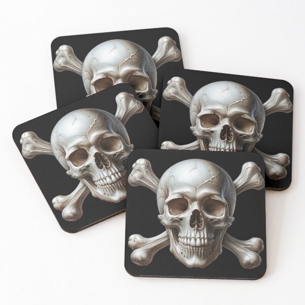 Item preview, Hyper-Realistic Skull with Crossbones 9 designed and sold by LaNadaYFundante.