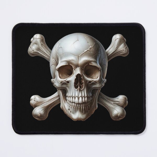 Item preview, Hyper-Realistic Skull with Crossbones 9 designed and sold by LaNadaYFundante.