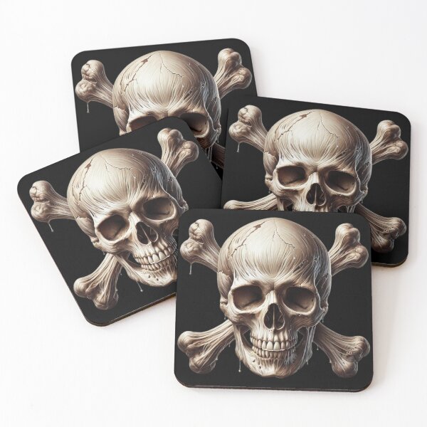 Item preview, Hyper-Realistic Skull with Crossbones 10 designed and sold by LaNadaYFundante.
