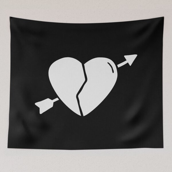 Item preview, White Broken Hearth With Arrow designed and sold by DreamPrintPro.
