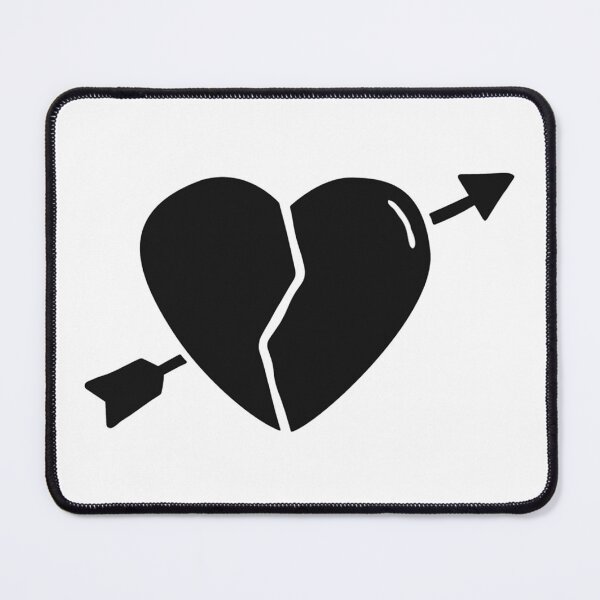 Item preview, Black Broken Hearth With Arrow designed and sold by DreamPrintPro.