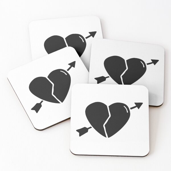 Item preview, Black Broken Hearth With Arrow designed and sold by DreamPrintPro.