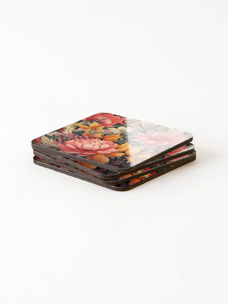 Thumbnail 4 of 5, Coasters (Set of 4), Floral Patterns designed and sold by Rtymer.