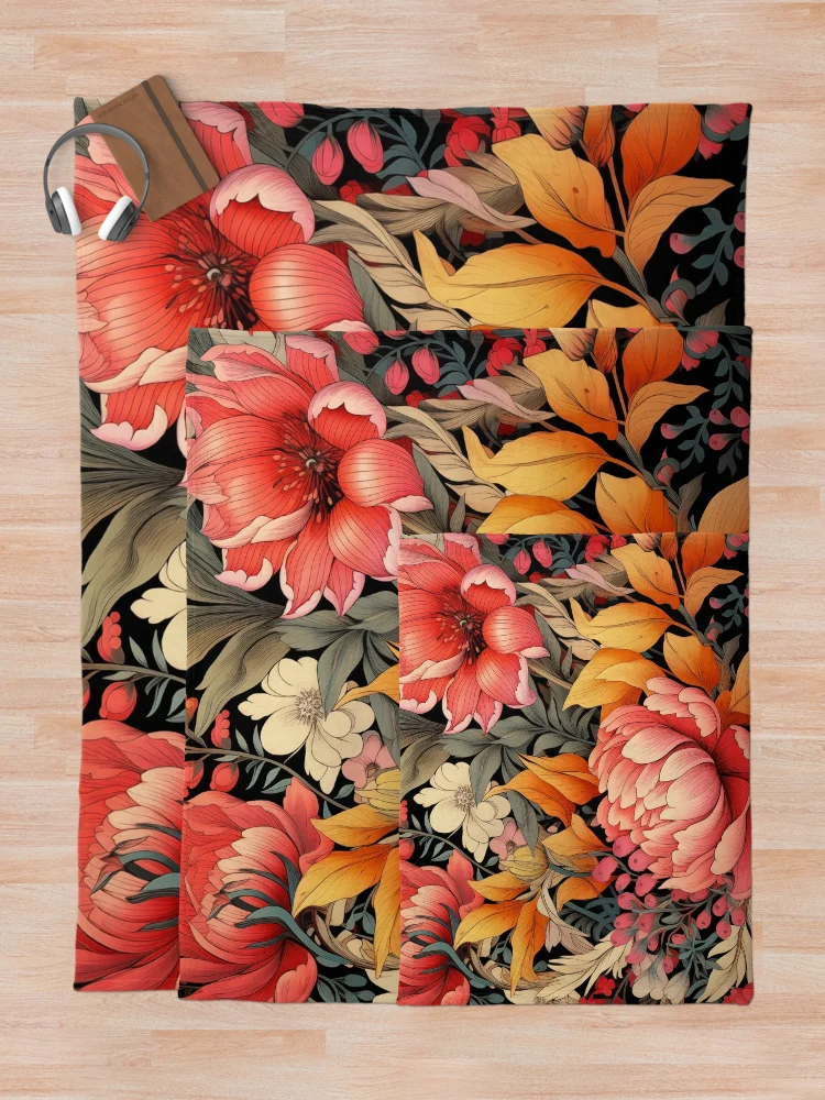 Thumbnail 5 of 6, Throw Blanket, Floral Patterns designed and sold by Rtymer.