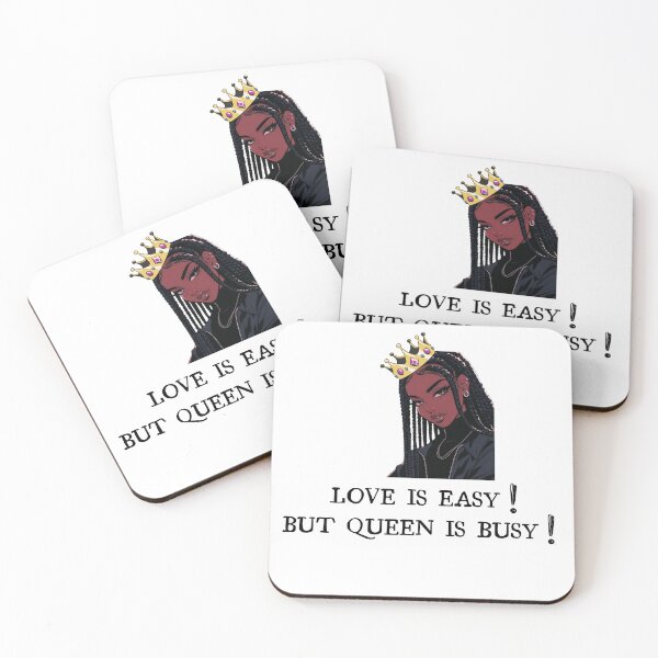 Item preview, love is easy but queen is busy, girls quotes designed and sold by ikramart11.