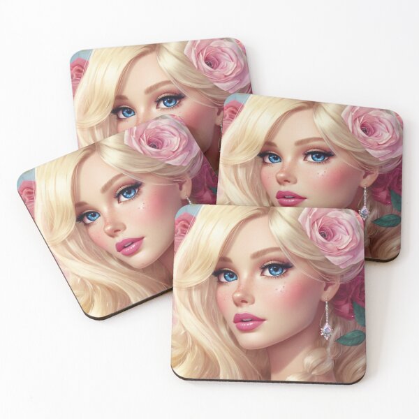 Item preview, Beautiful girl with pink roses watercolor  designed and sold by Millionsxi.
