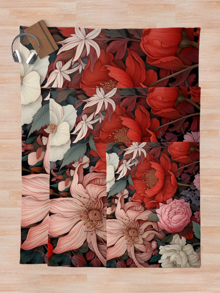 Thumbnail 5 of 6, Throw Blanket, Floral Patterns designed and sold by Rtymer.