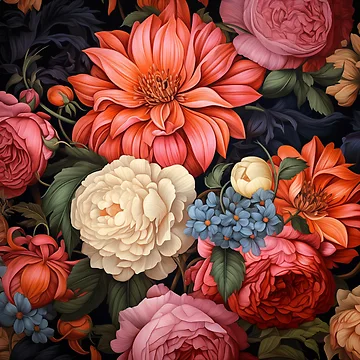 Artwork thumbnail, Floral Patterns by Rtymer