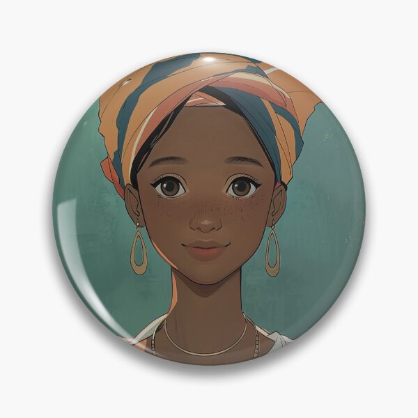 Item preview, Angolese woman, portrait | Anime style designed and sold by ComicsFactory.