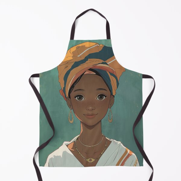 Item preview, Angolese woman, portrait | Anime style designed and sold by ComicsFactory.