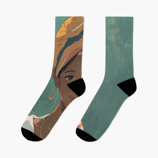 Item preview, Angolese woman, portrait | Anime style designed and sold by ComicsFactory.