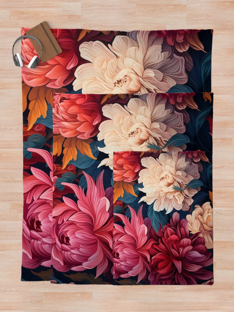 Thumbnail 5 of 6, Throw Blanket, Floral Patterns designed and sold by Rtymer.