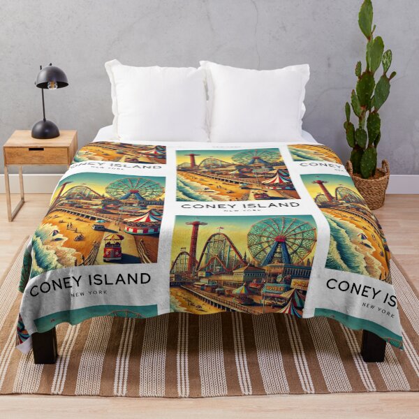 Item preview, CONEY ISLAND NEW YORK USA Digital Art TravelPoster designed and sold by TravelMarvel.