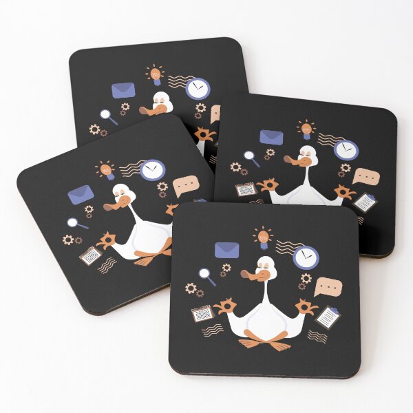 Item preview, Cartoon Duck meditates back to school designed and sold by Art-of-Rory.