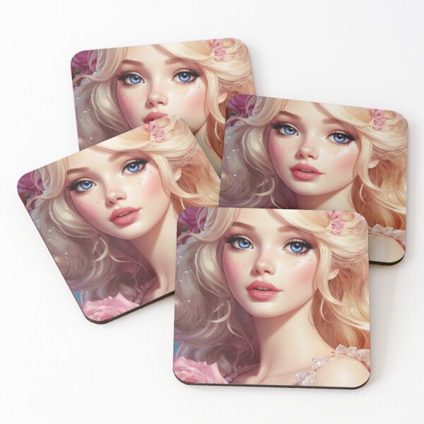 Item preview, Beautiful girl with pink roses watercolor  designed and sold by Millionsxi.