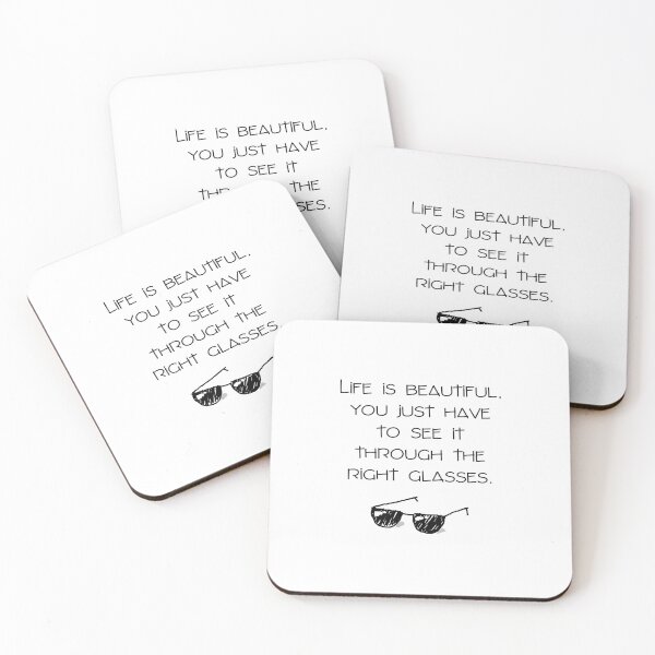 Item preview, Life is beautiful, you just have to see it through the right glasses designed and sold by Made-by-Gus.