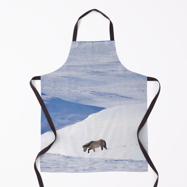 Item preview, Icelandic horse finding its way in the snow designed and sold by elisainiceland.