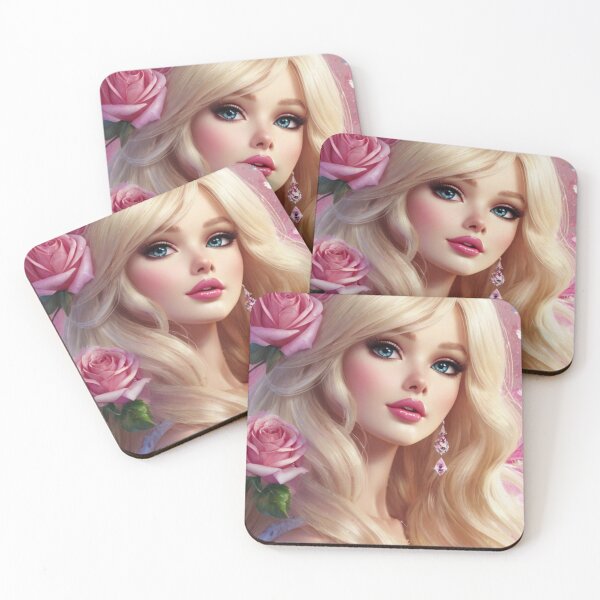 Item preview, Beautiful girl with pink roses watercolor  designed and sold by Millionsxi.